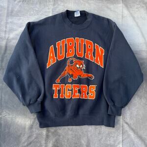 Vintage 90's Bike Auburn Tigers Navy Blue Crewneck Pullover Sweatshirt Sz Medium